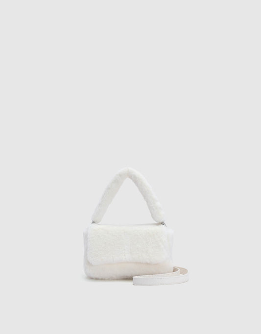 Chained Furry Shoulder Bag