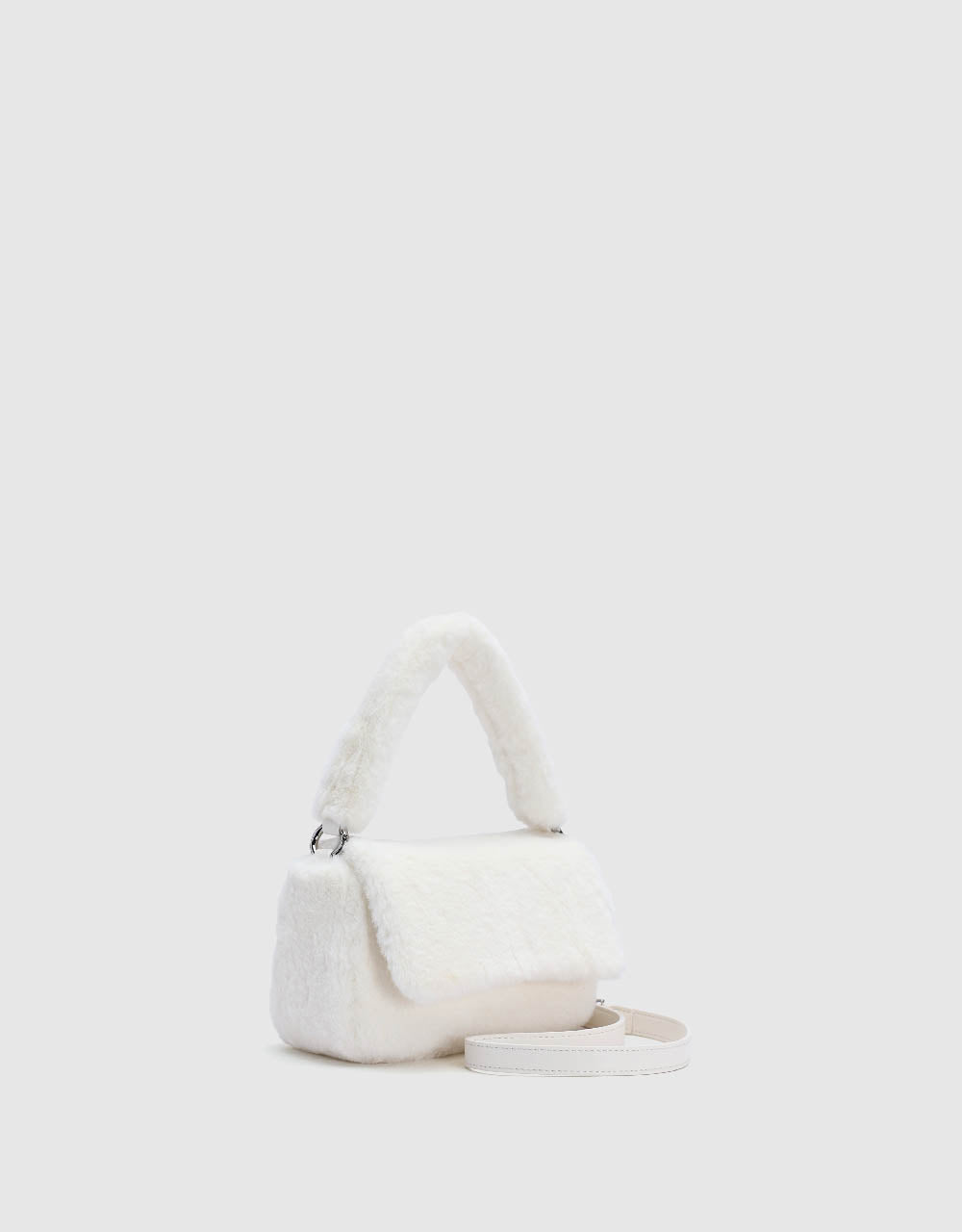 Chained Furry Shoulder Bag