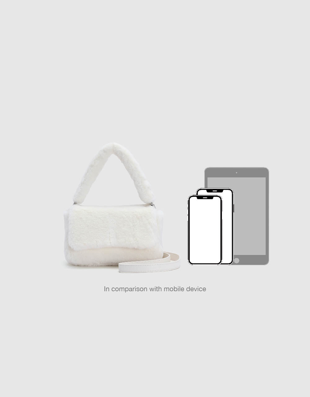 Chained Furry Shoulder Bag