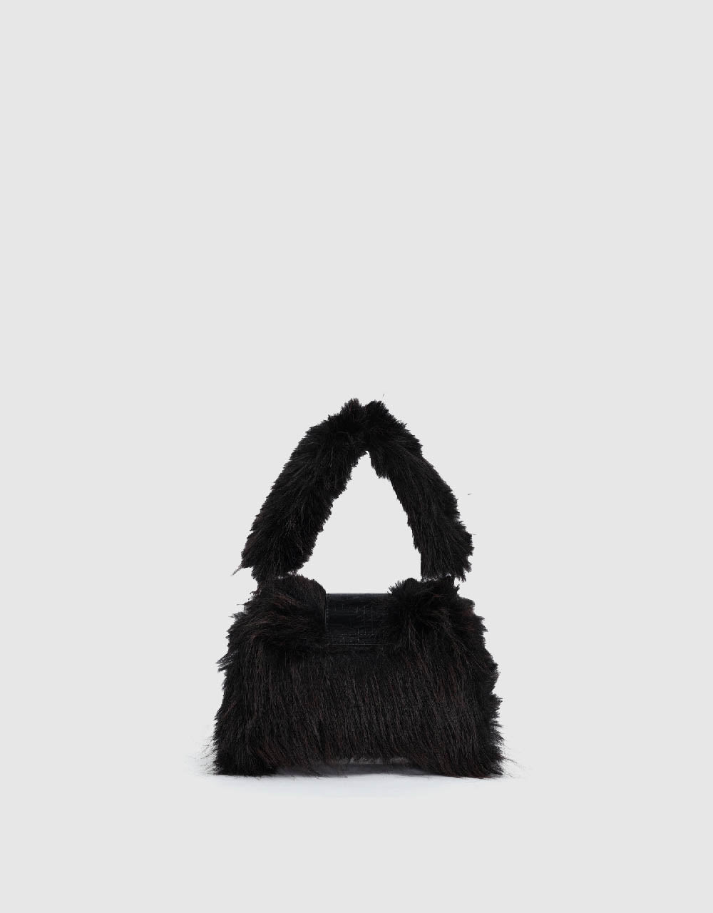 Furry Shoulder Bag With Buckle