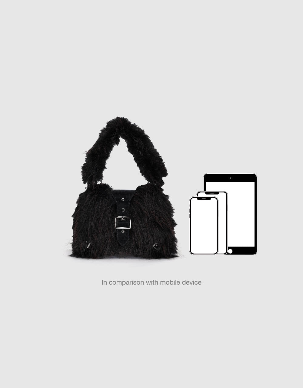 Furry Shoulder Bag With Buckle