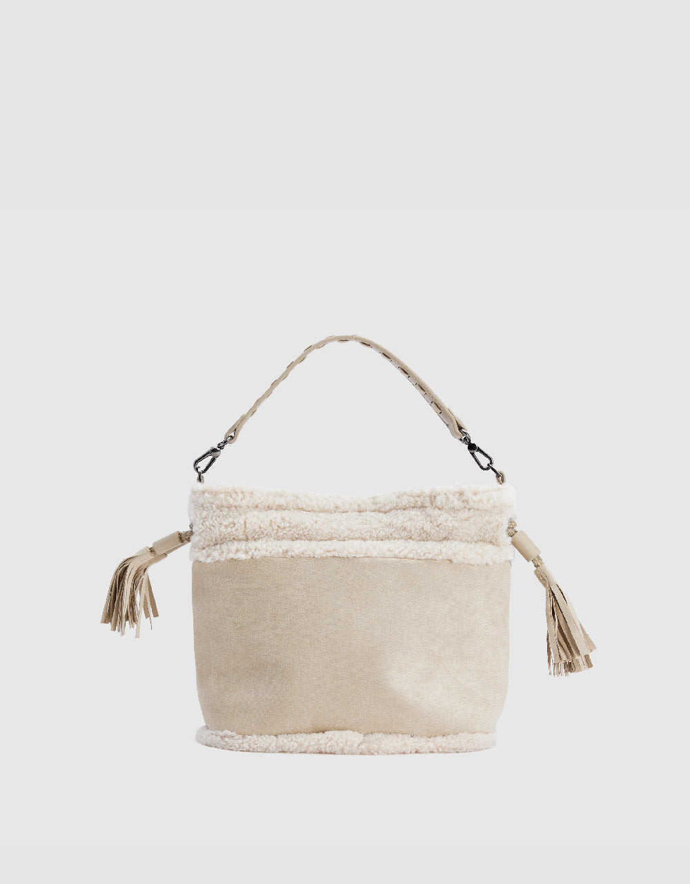 Furry Trim Shoulder Bag