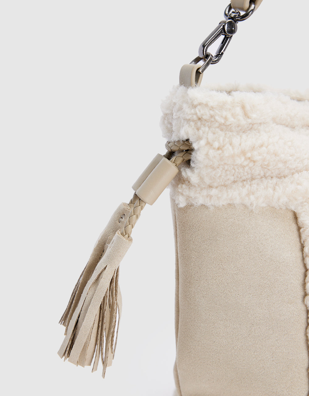 Furry Trim Shoulder Bag