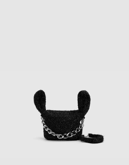 Furry Chained Shoulder Bag