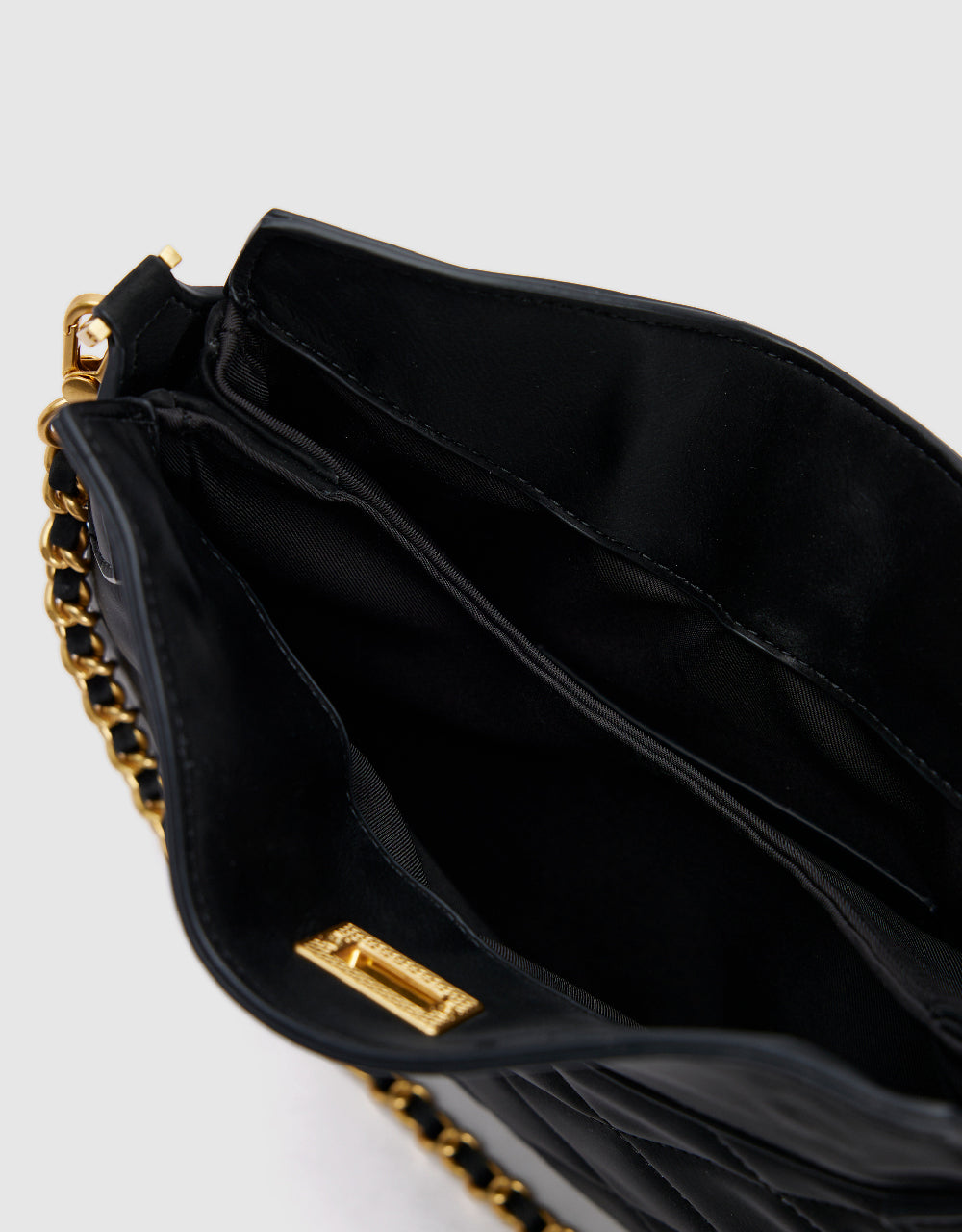 Embossed Vegan Leather Shoulder Bag