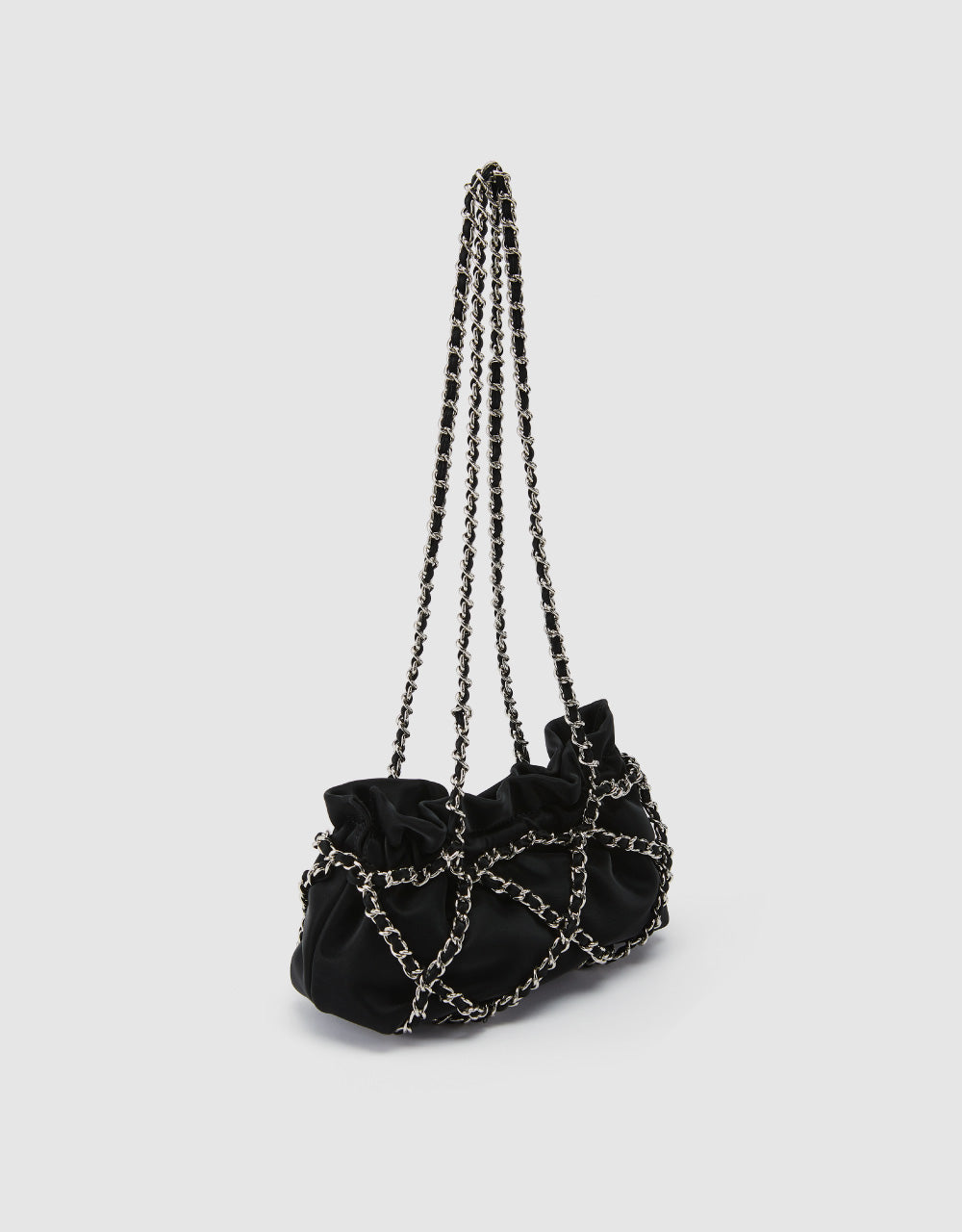 Chain Ruched Shoulder Bag