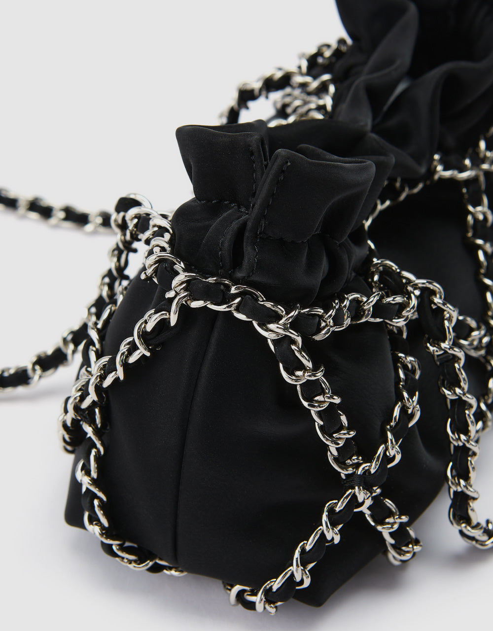 Chain Ruched Shoulder Bag