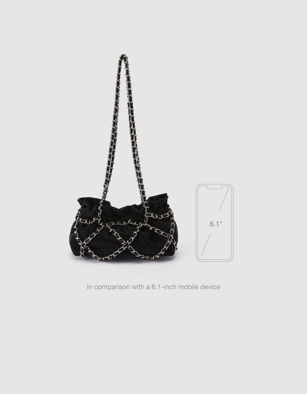 Chain Ruched Shoulder Bag