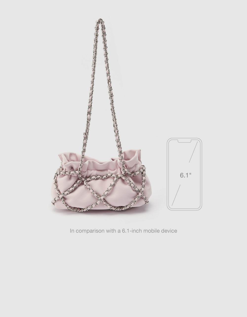 Chain Ruched Shoulder Bag