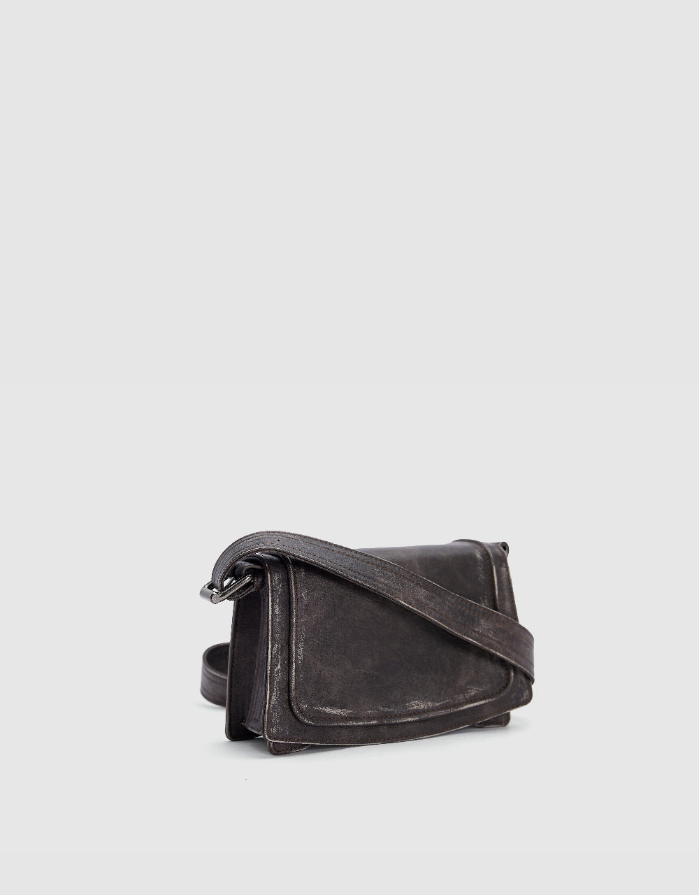 Distressed Vegan Leather Crossbody Bag