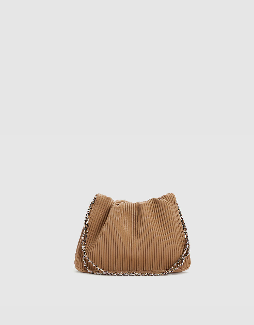 Textured Vegan Leather Shoulder Bag