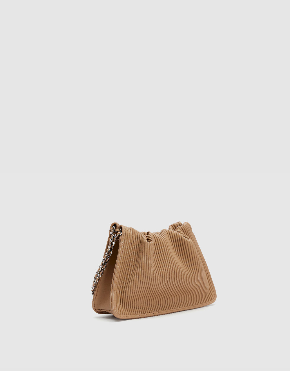 Textured Vegan Leather Shoulder Bag