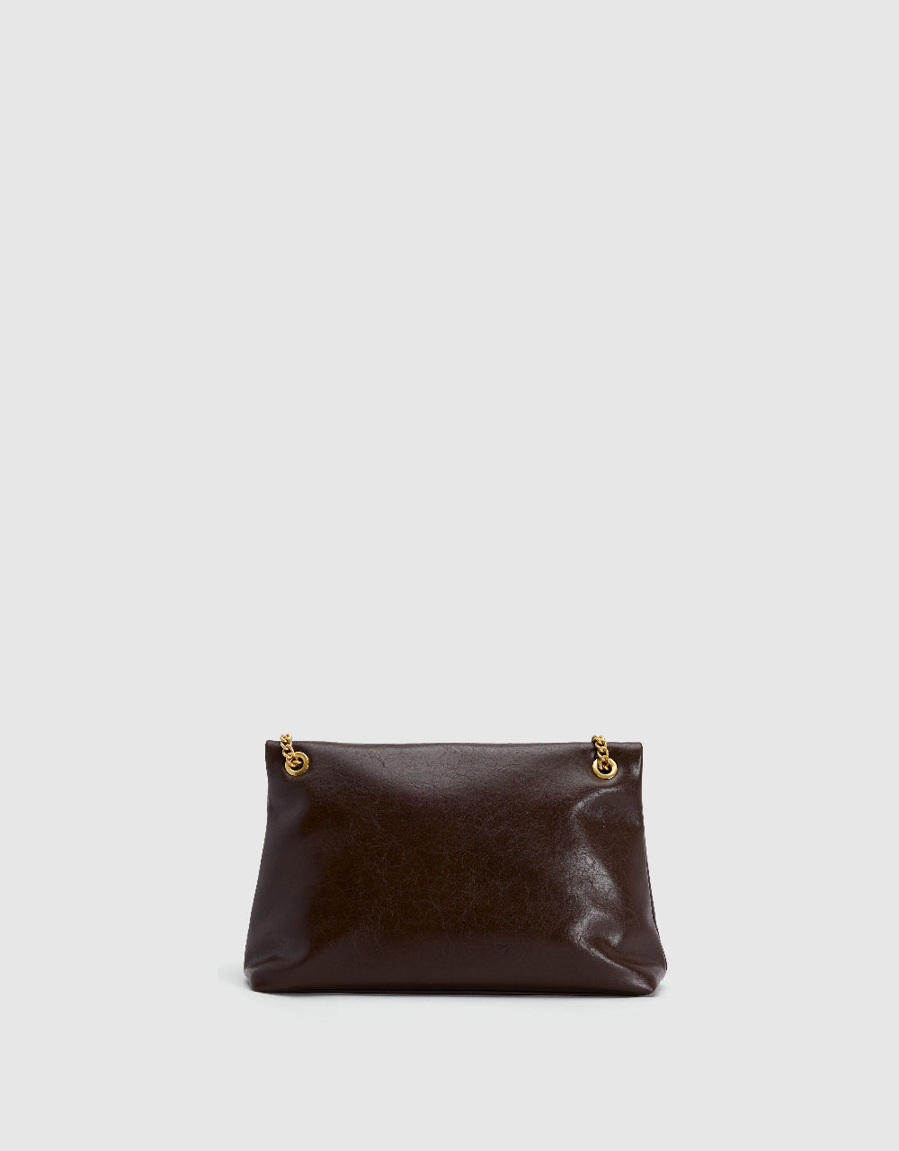 Turn-Lock Vegan Leather Shoulder Bag