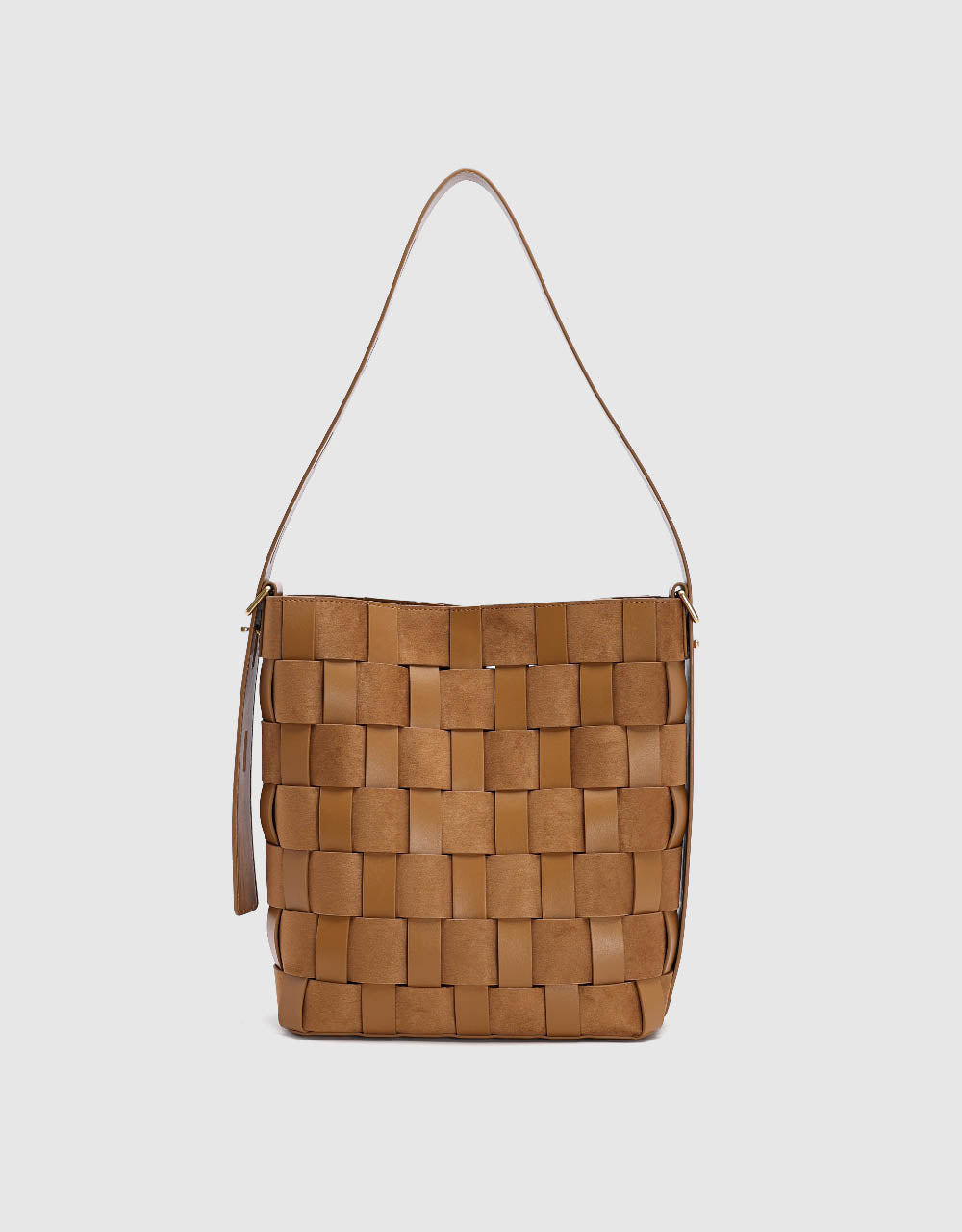 Braided Vegan Leather Shoulder Bag