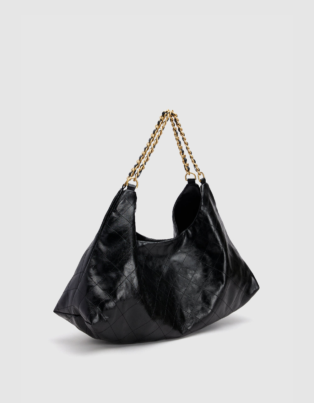 Chained Vegan Leather Shoulder Bag