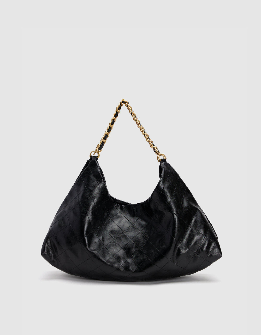Chained Vegan Leather Shoulder Bag