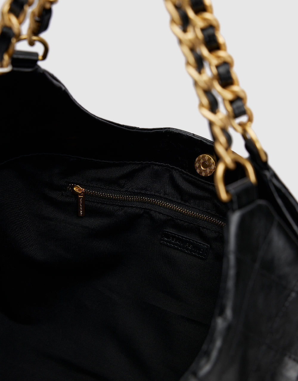 Chained Vegan Leather Shoulder Bag
