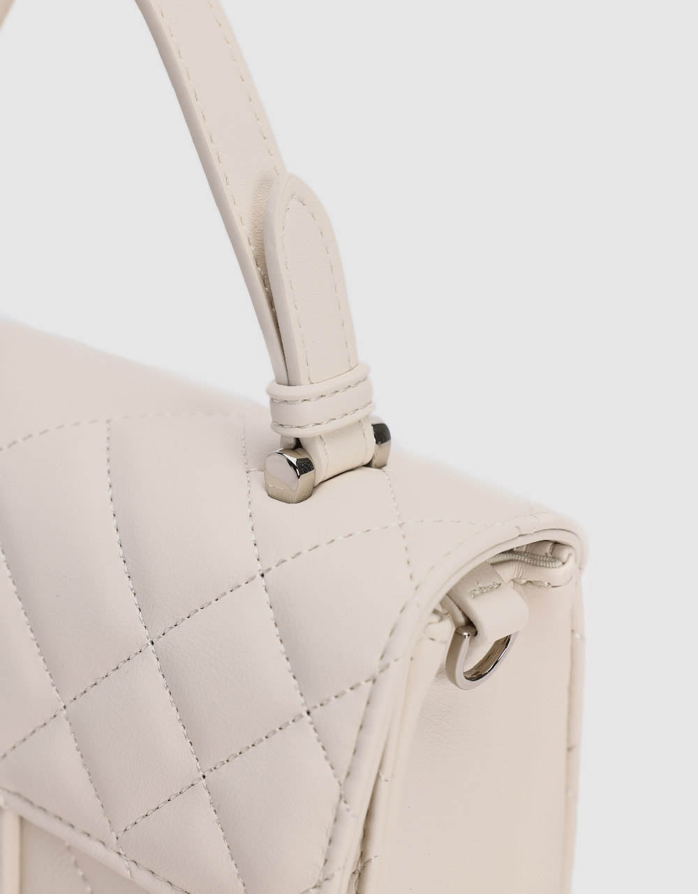 Quilted Embossed Vegan Leather Shoulder Bag