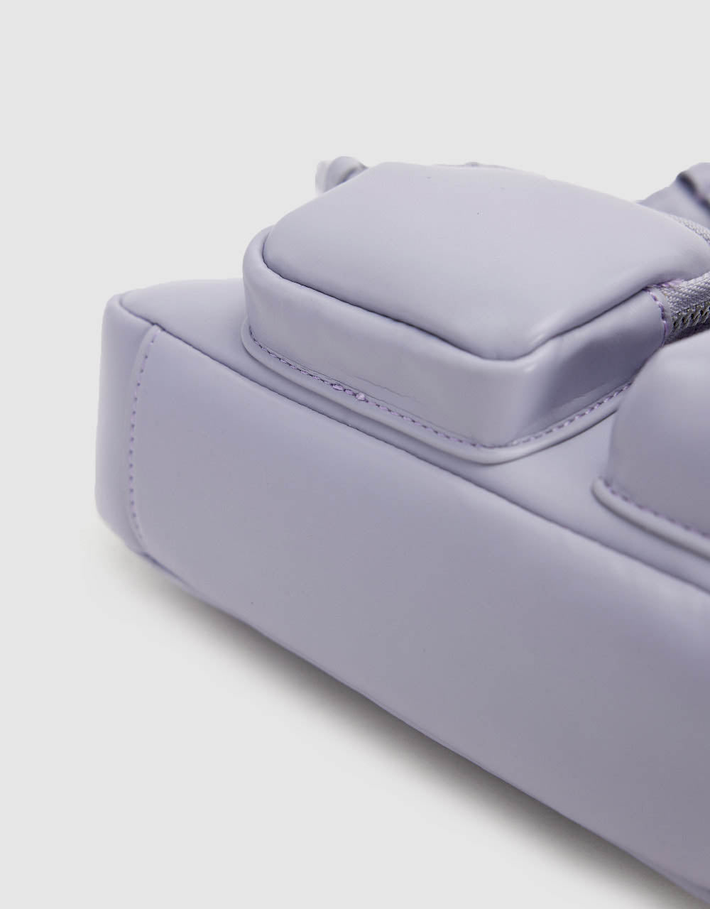 Multi-Pocket Vegan Leather Shoulder Bag