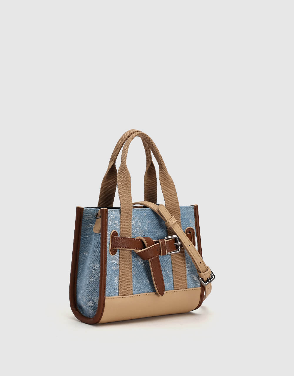 Two Toned Denim Shoulder Bag