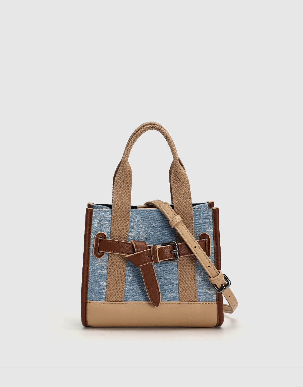 Two Toned Denim Shoulder Bag