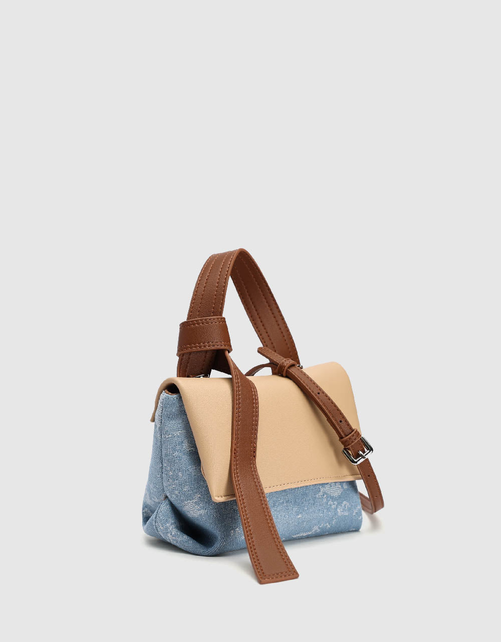 Two Toned Denim Shoulder Bag