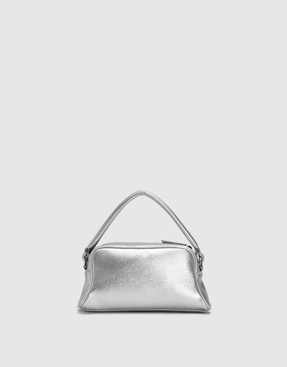 Buckle Décor Vegan Leather Shoulder Bag