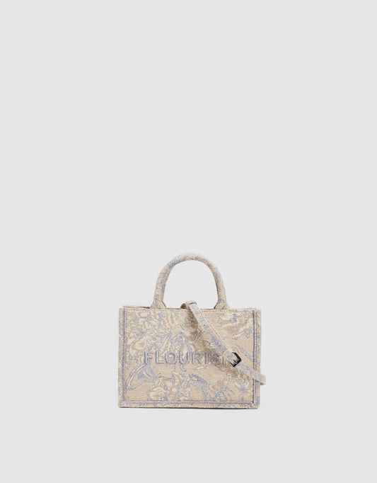Letter Embossed Shoulder Bag