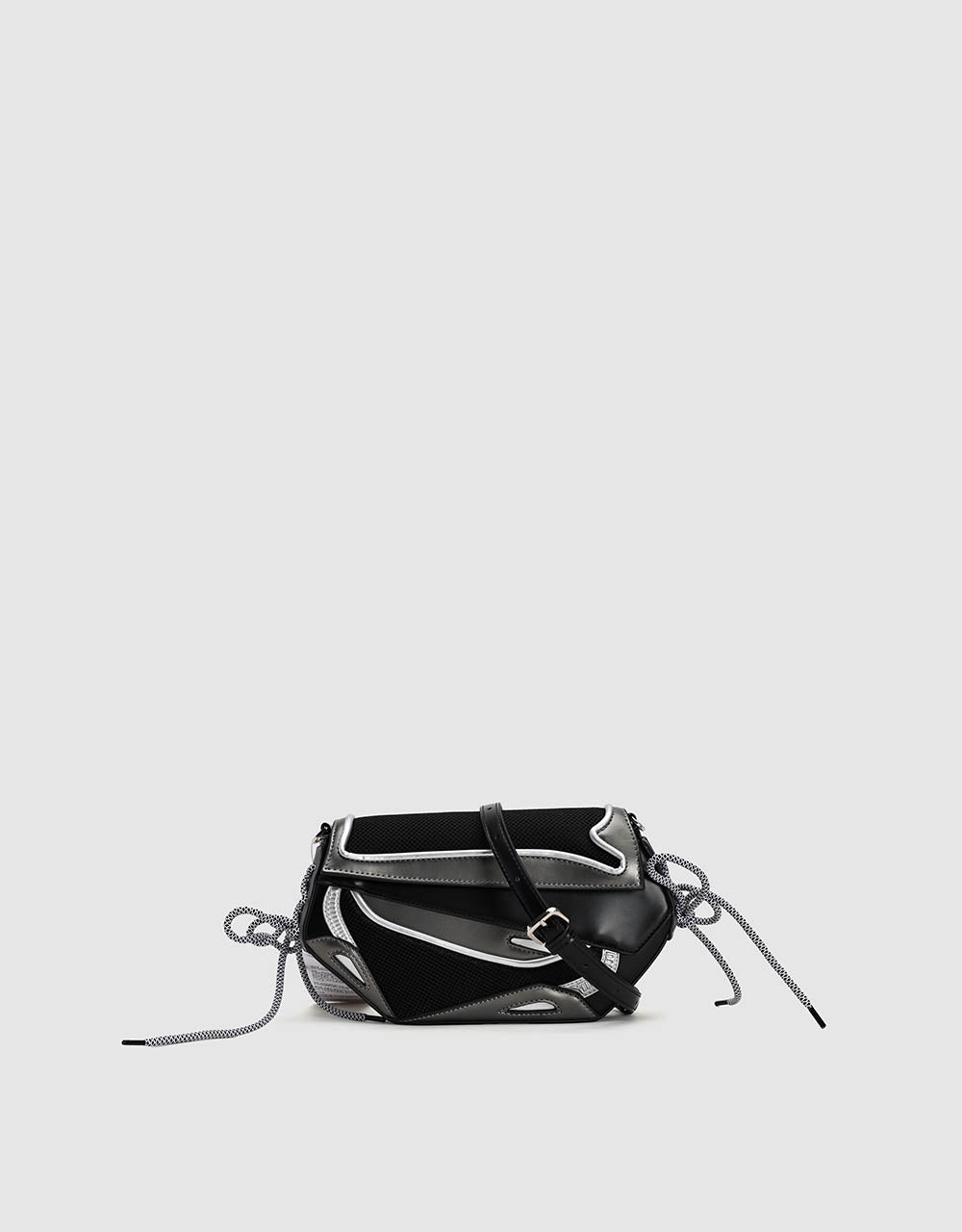 Two Toned Vegan Leather Crossbody Bag