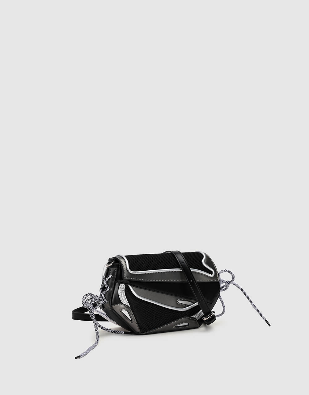 Two Toned Vegan Leather Crossbody Bag