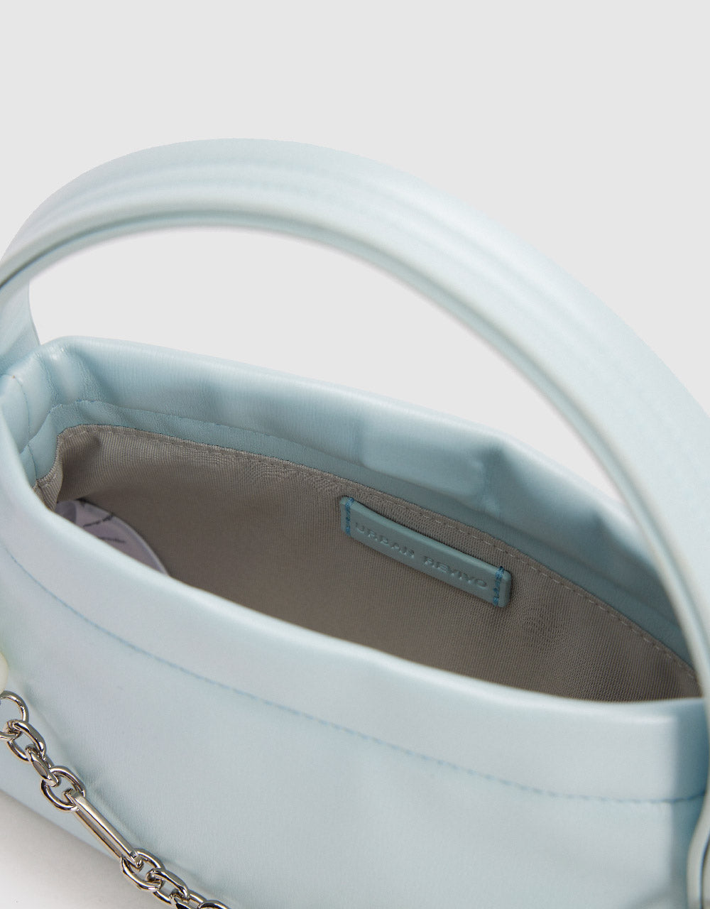 Pearl Décor Vegan Leather Shoulder Bag