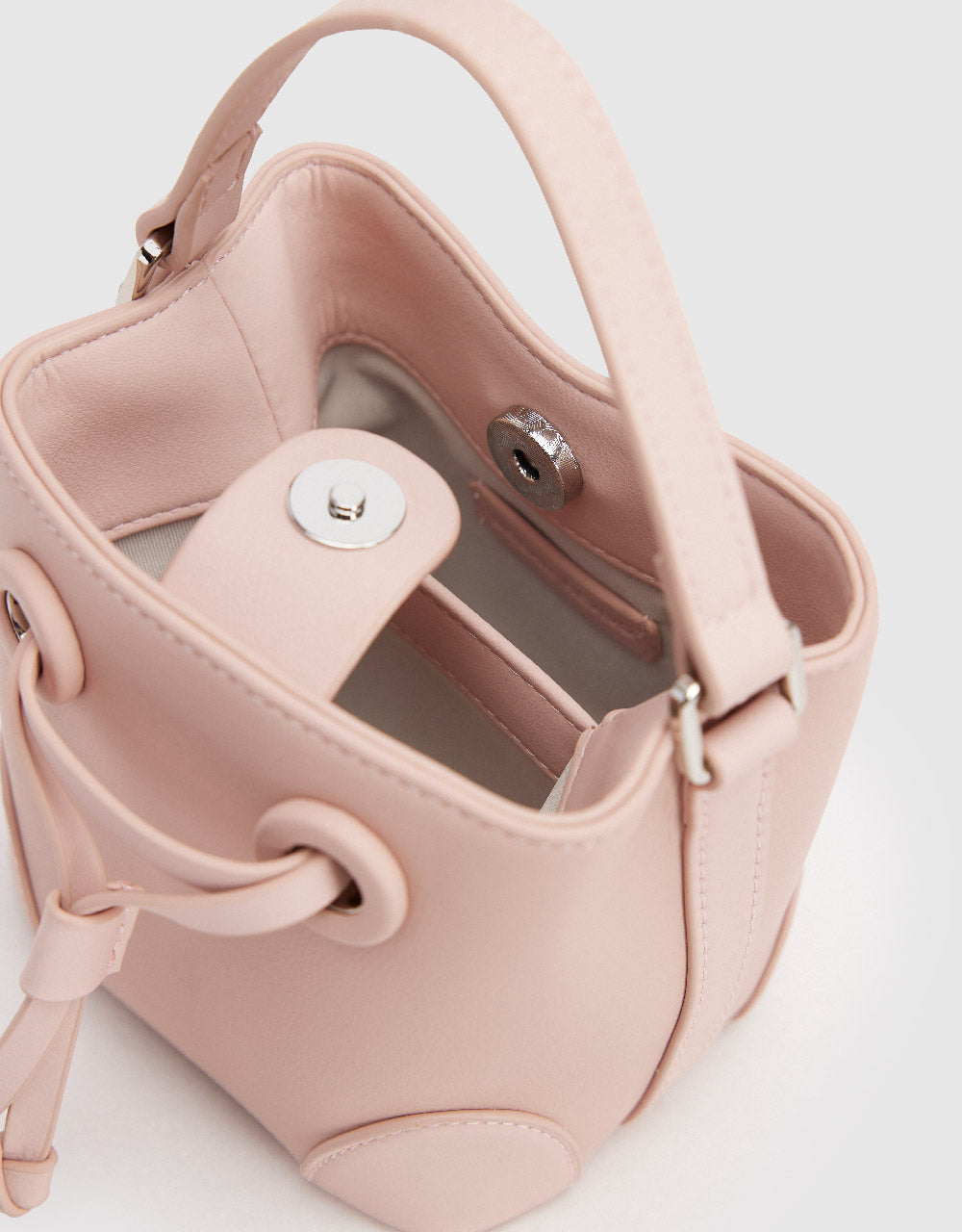 Vegan Leather Mini Bucket Bag