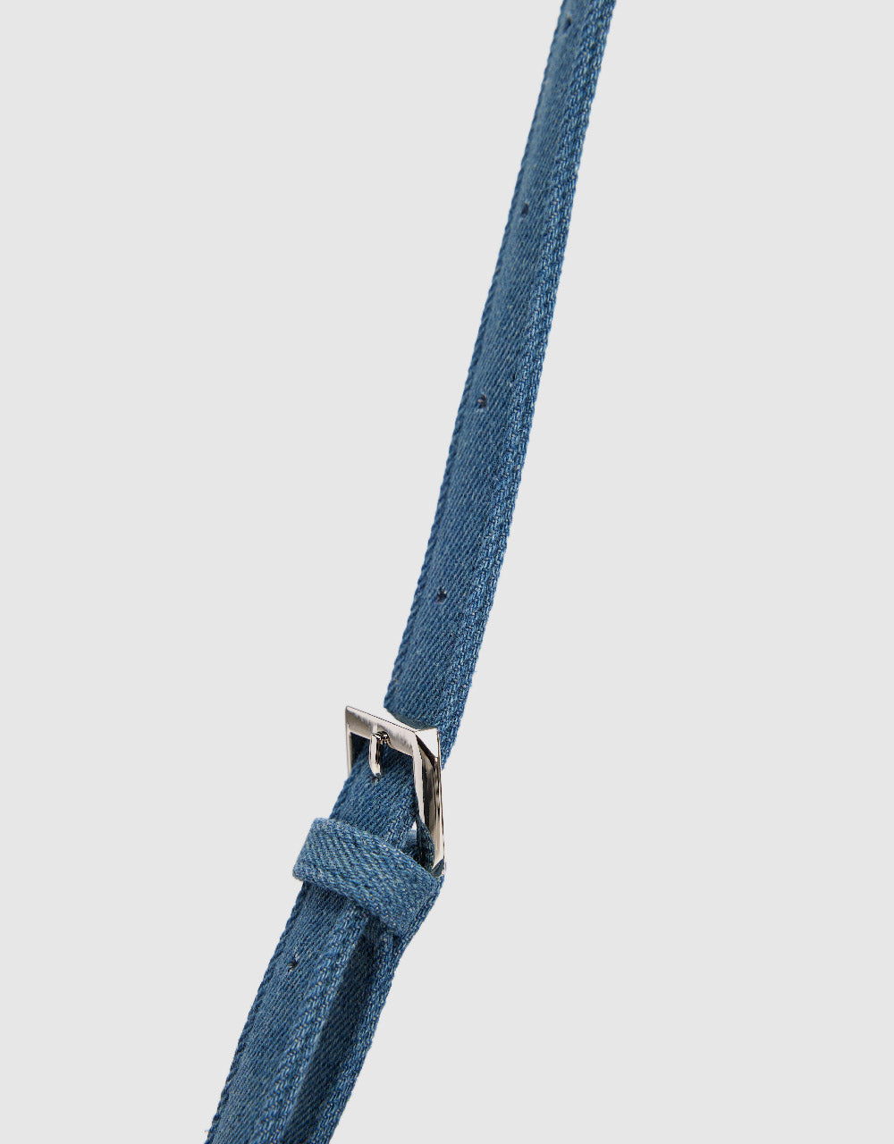 Buckles Décor Denim Shoulder Bag