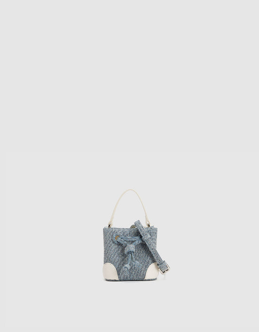 Mini Denim Bucket Bag