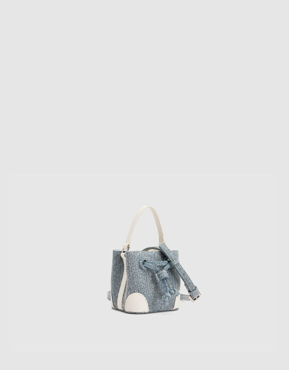 Mini Denim Bucket Bag