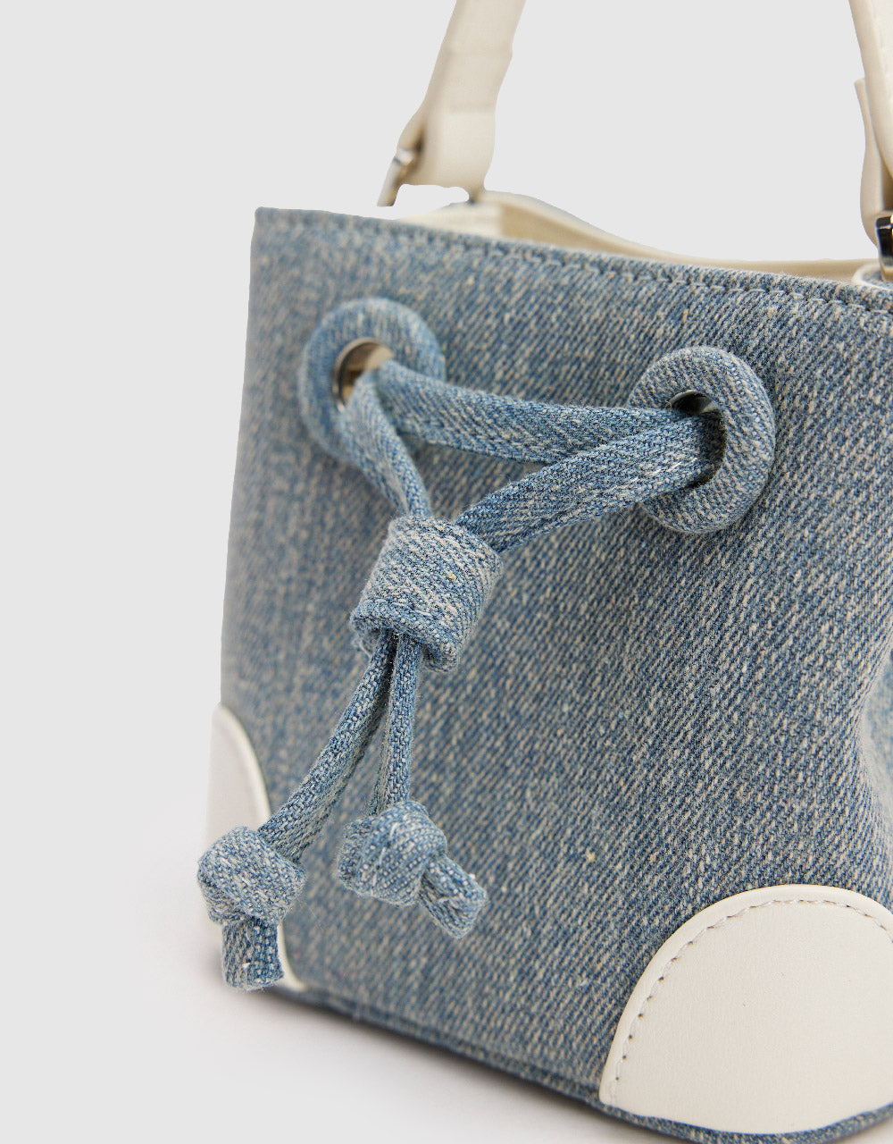 Mini Denim Bucket Bag