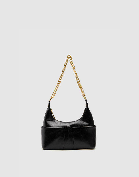 Chained Vegan Leather Shoulder Bag