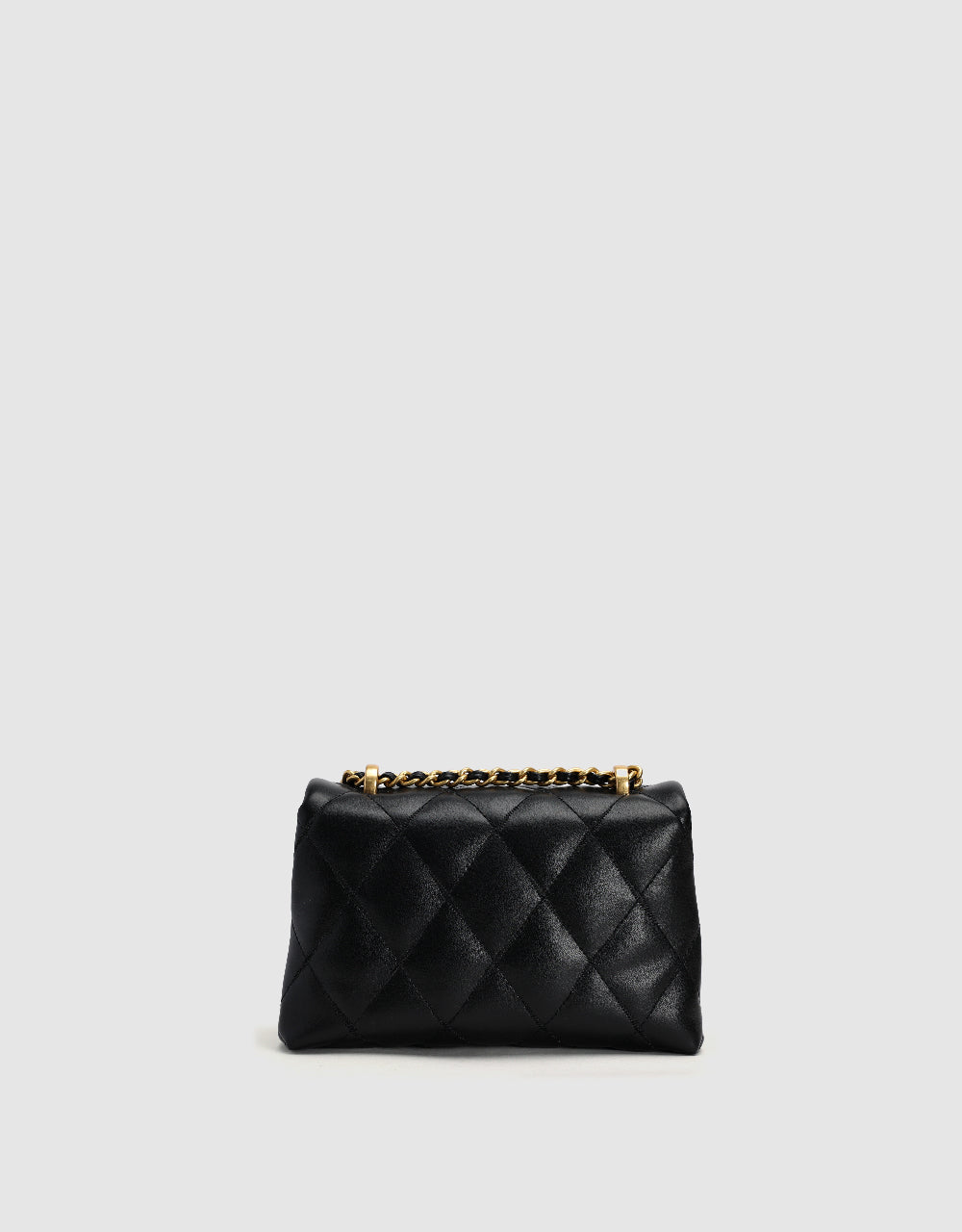 Quilted Embossed Vegan Leather Shoulder Bag