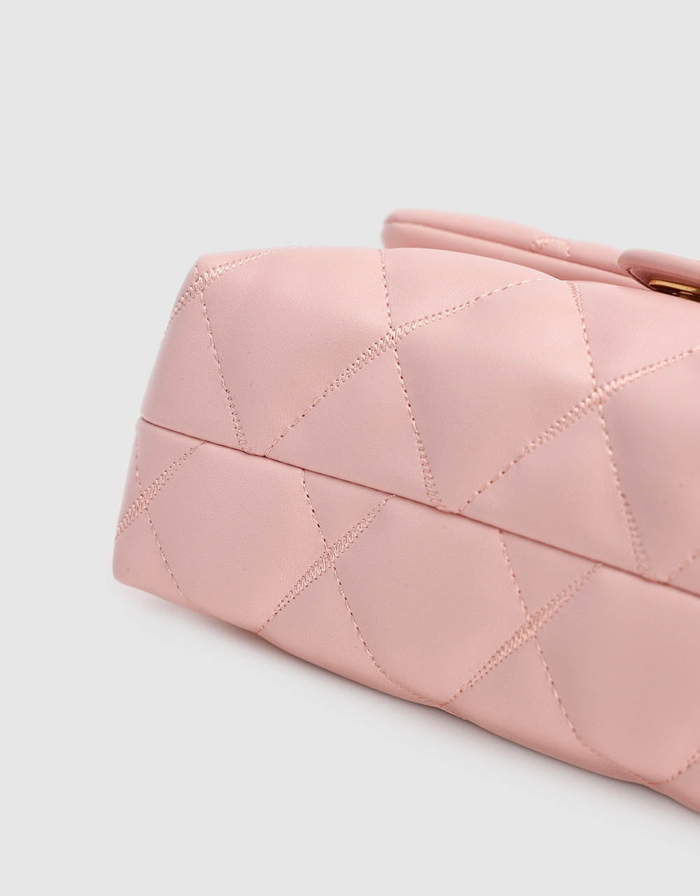 Quilted Embossed Vegan Leather Shoulder Bag