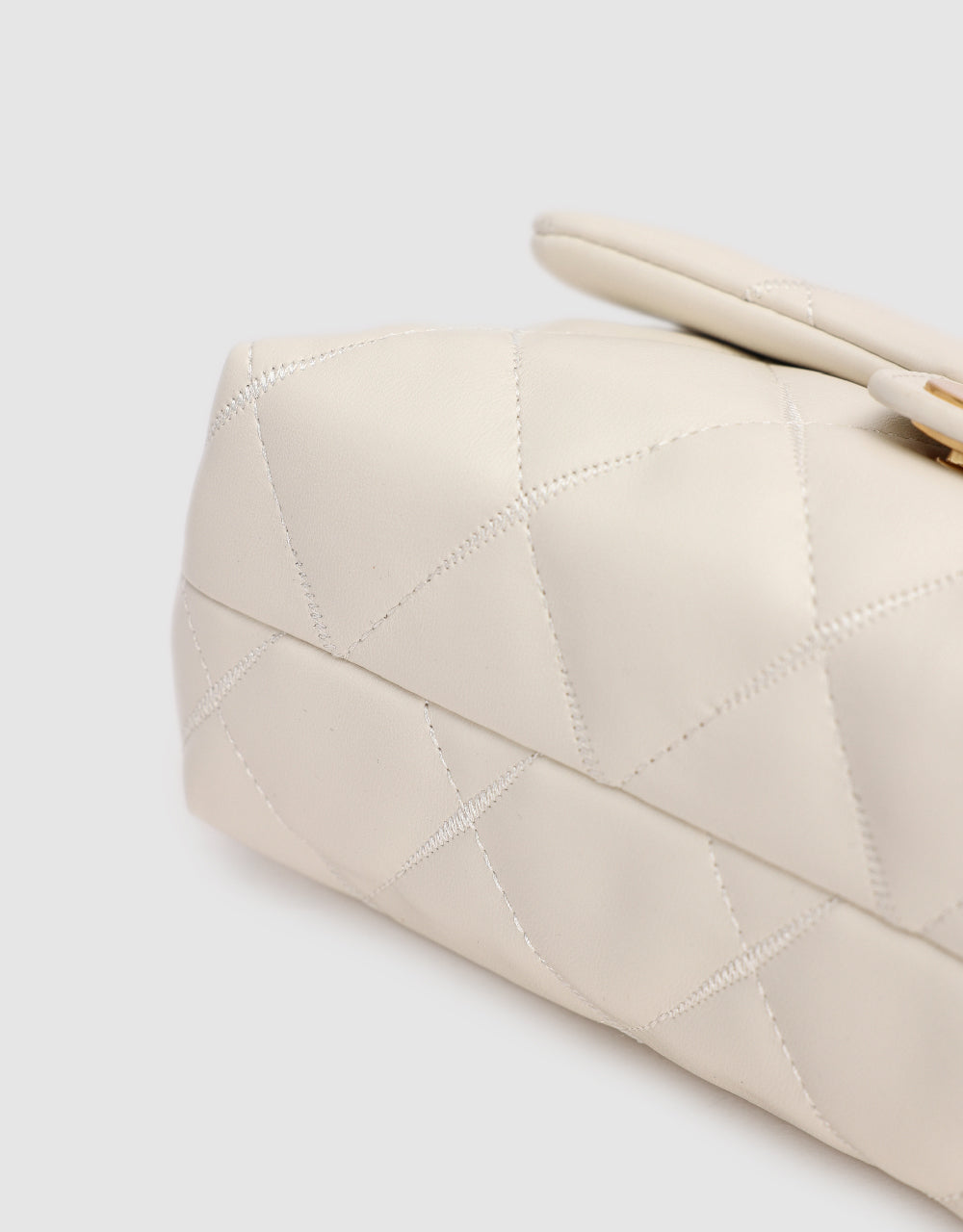 Quilted Embossed Vegan Leather Shoulder Bag