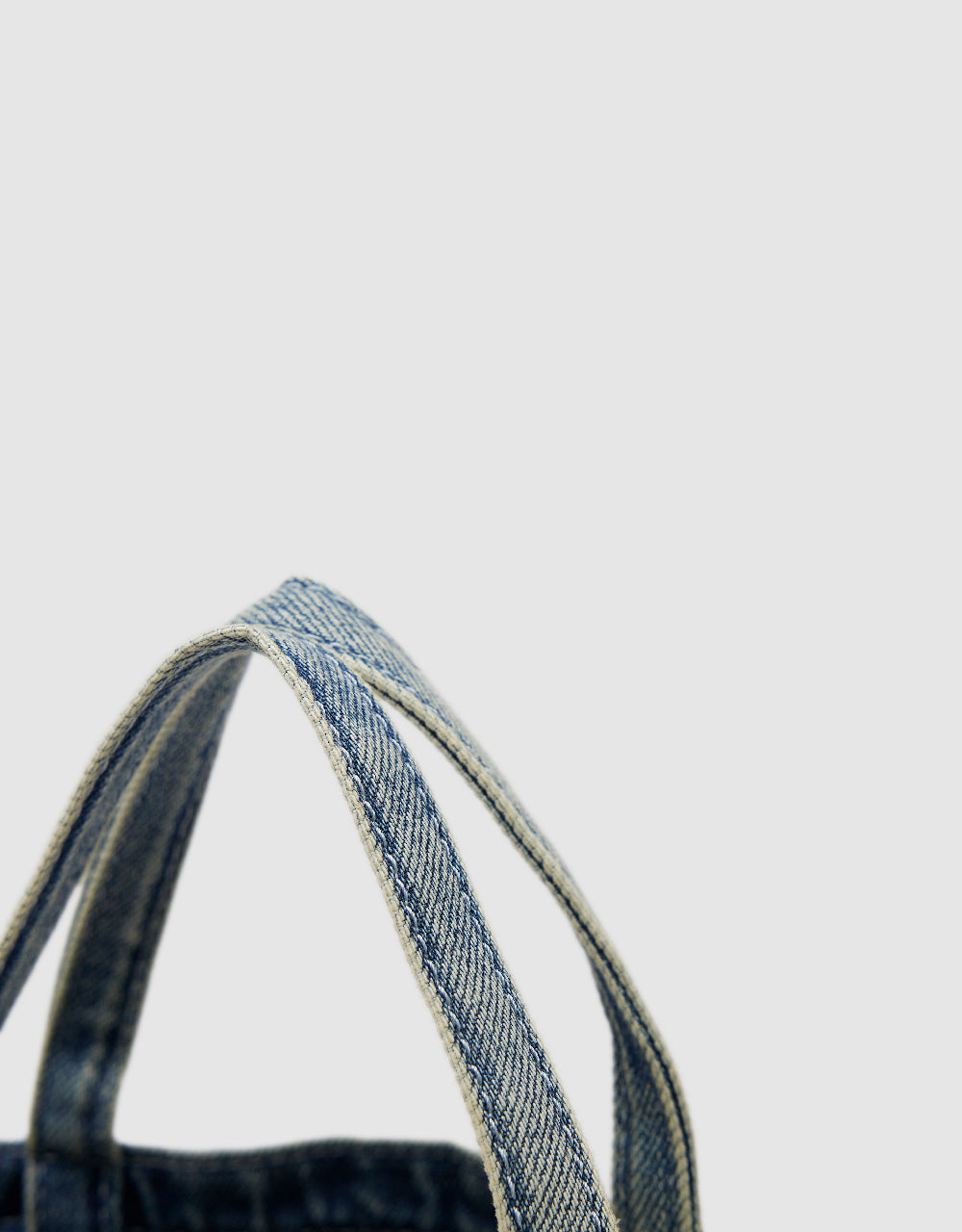 Letter Printed Denim Shoulder Bag