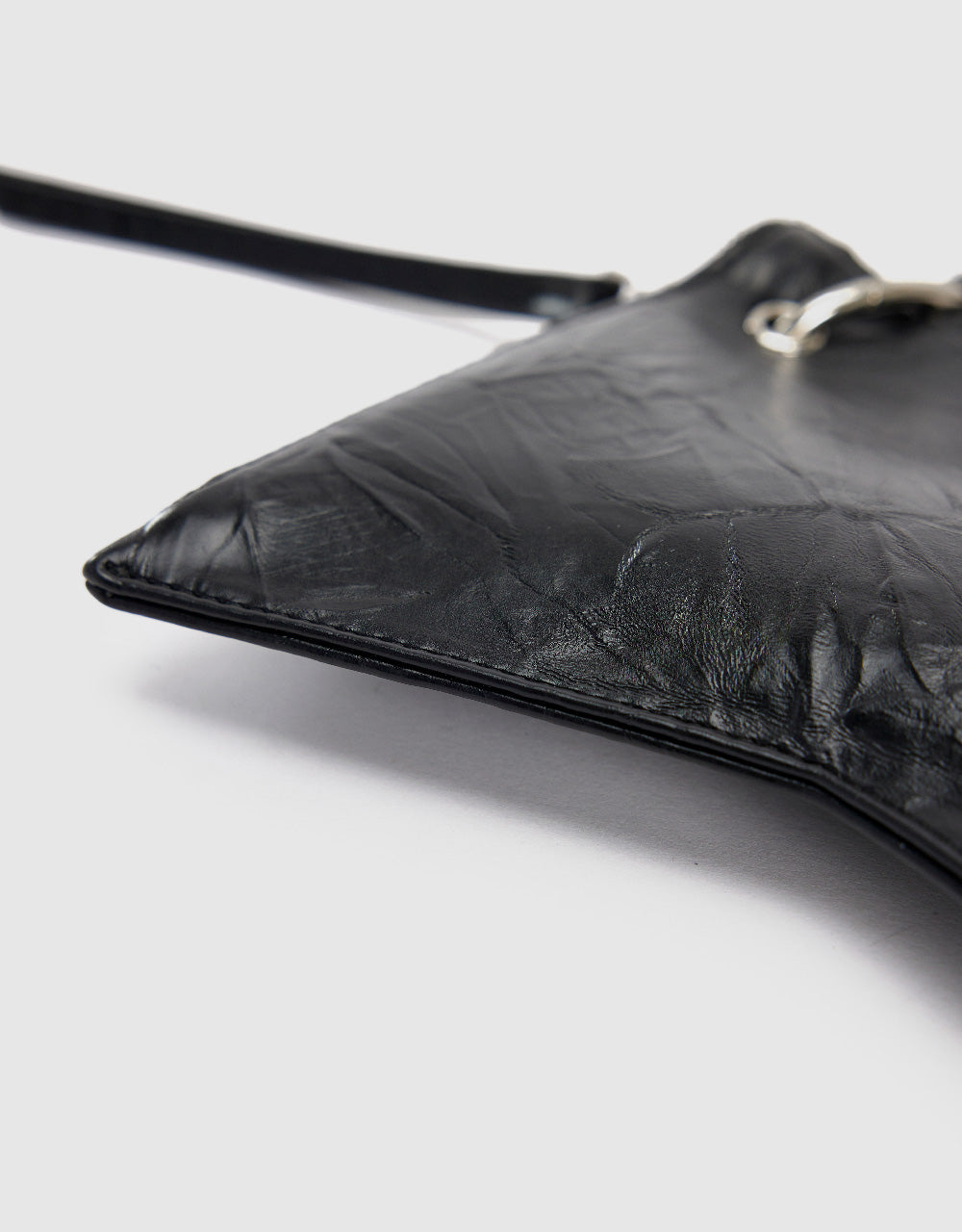 Embossed Vegan Leather Shoulder Bag