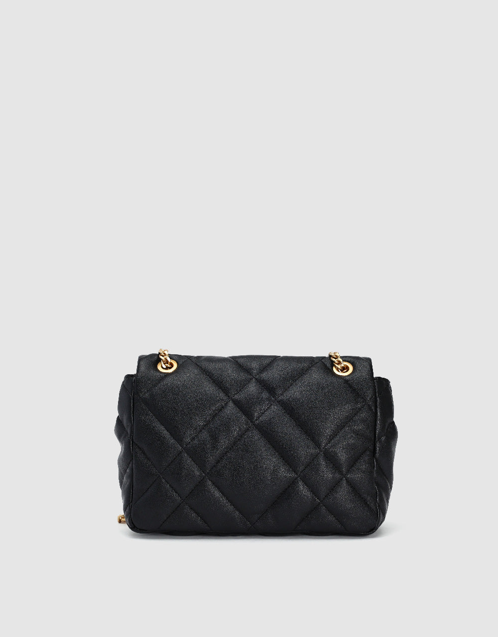 Quilted Embossed Vegan Leather Shoulder Bag