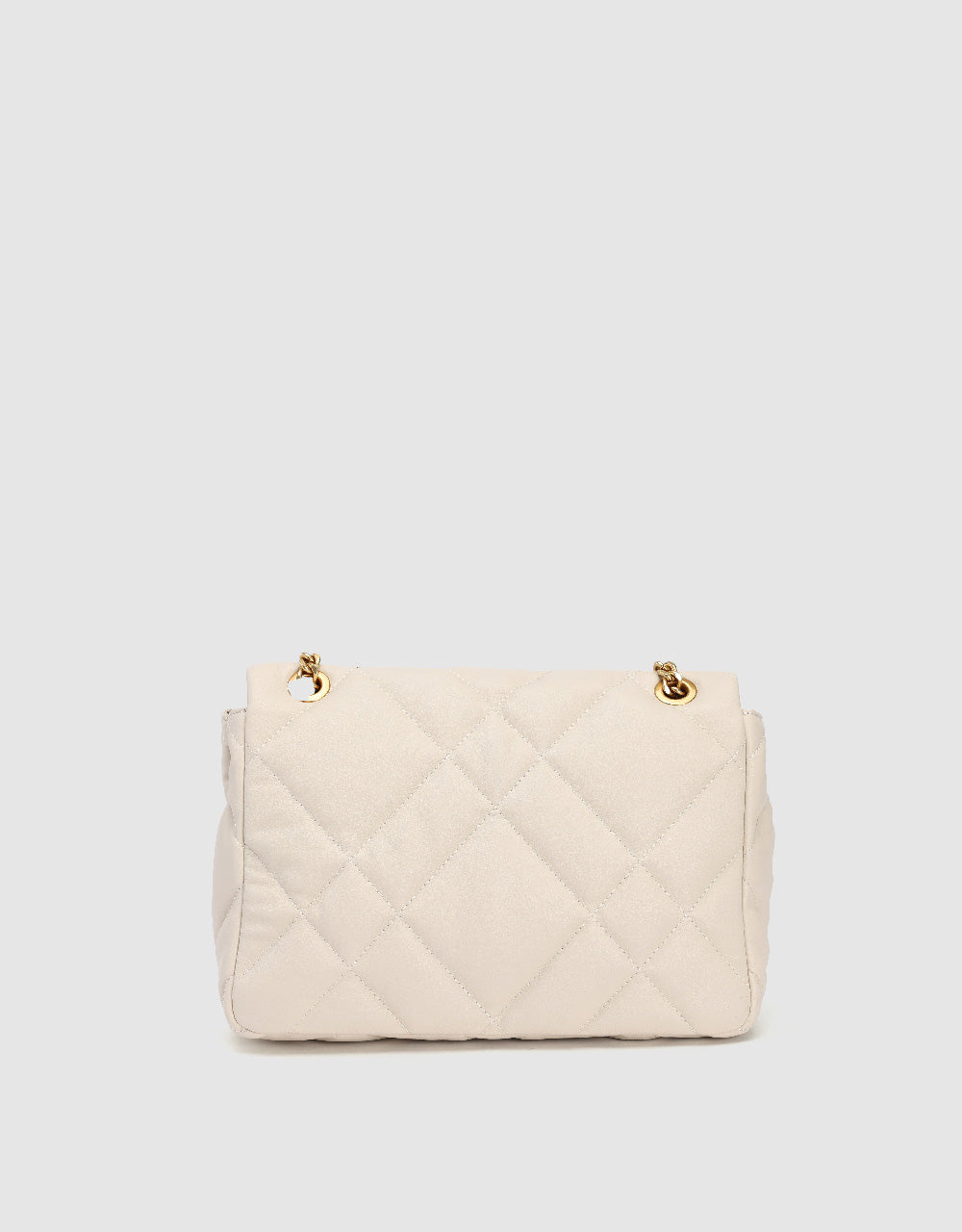 Quilted Embossed Vegan Leather Shoulder Bag