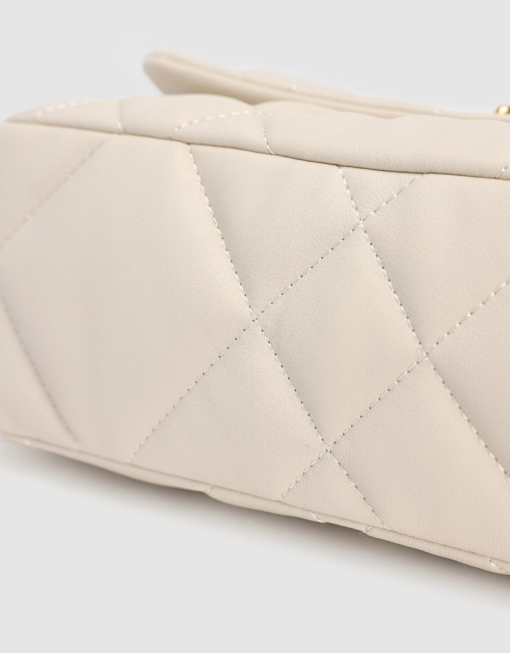 Quilted Embossed Vegan Leather Shoulder Bag