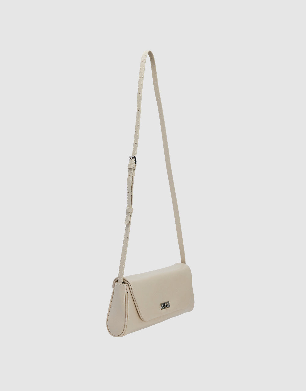 Turn Lock Vegan Leather Shoulder Bag