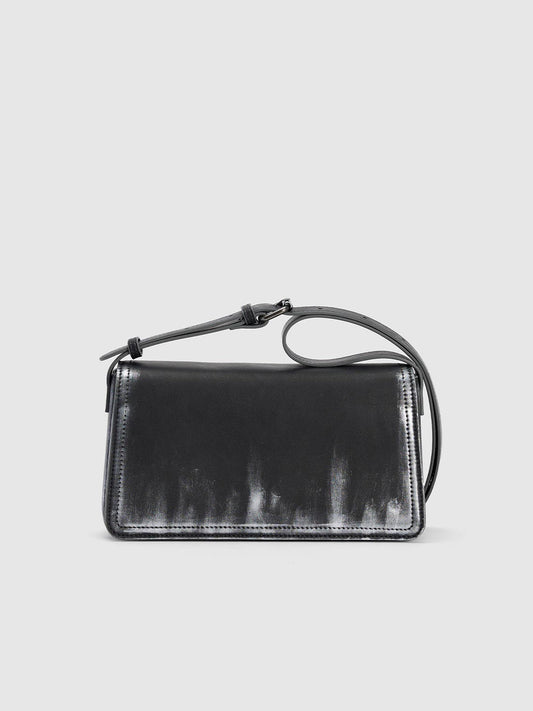 Distressed Vegan Leather Shoulder Bag