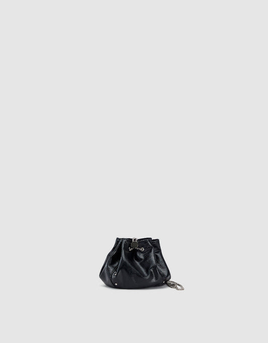 Chained Vegan Leather Shoulder Bag