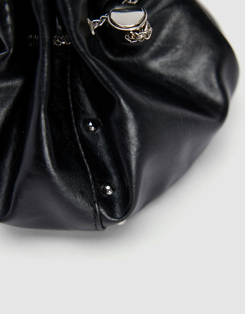 Chained Vegan Leather Shoulder Bag