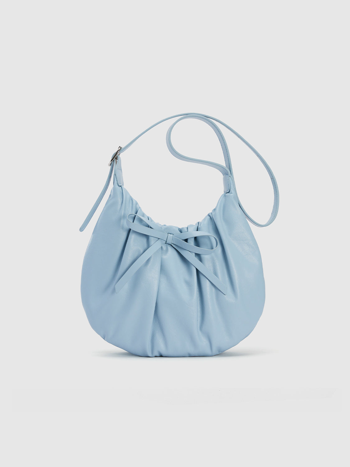 Bow Tie Décor Ruched Shoulder Bag